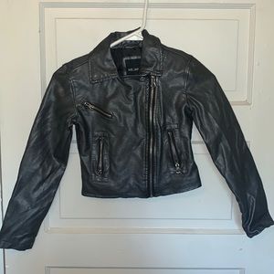 Girls Faux Leather Jacket